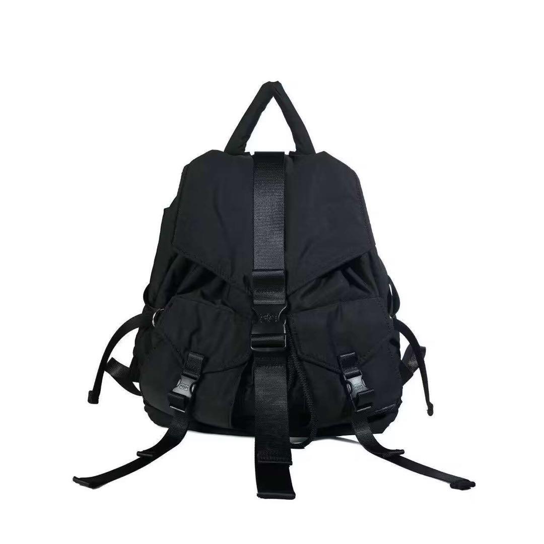 GANNI ブラック ナイロン バックパック