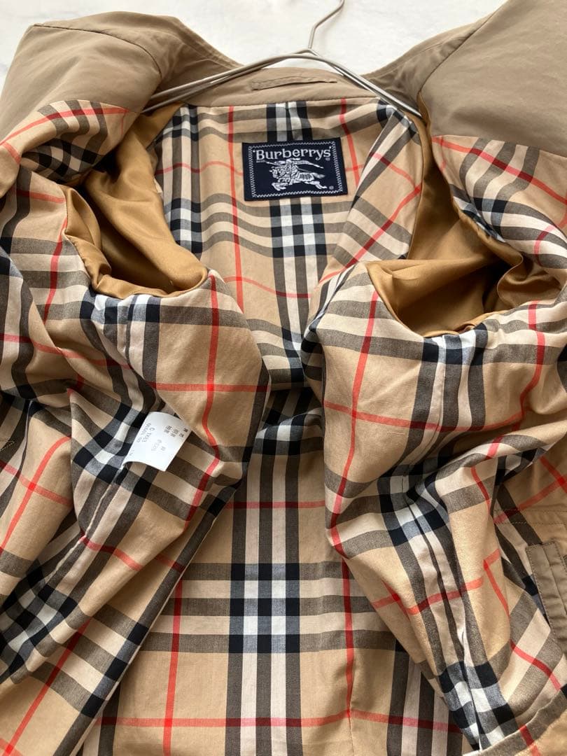 バーバリー　ステンカラーコート ベージュ　ノバチェック　ロング丈　Lサイズ相当