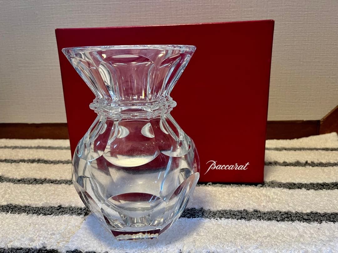 美品◎バカラ　アルクール花瓶　フラワーベース　箱付　バラスターベース　大型サイズ