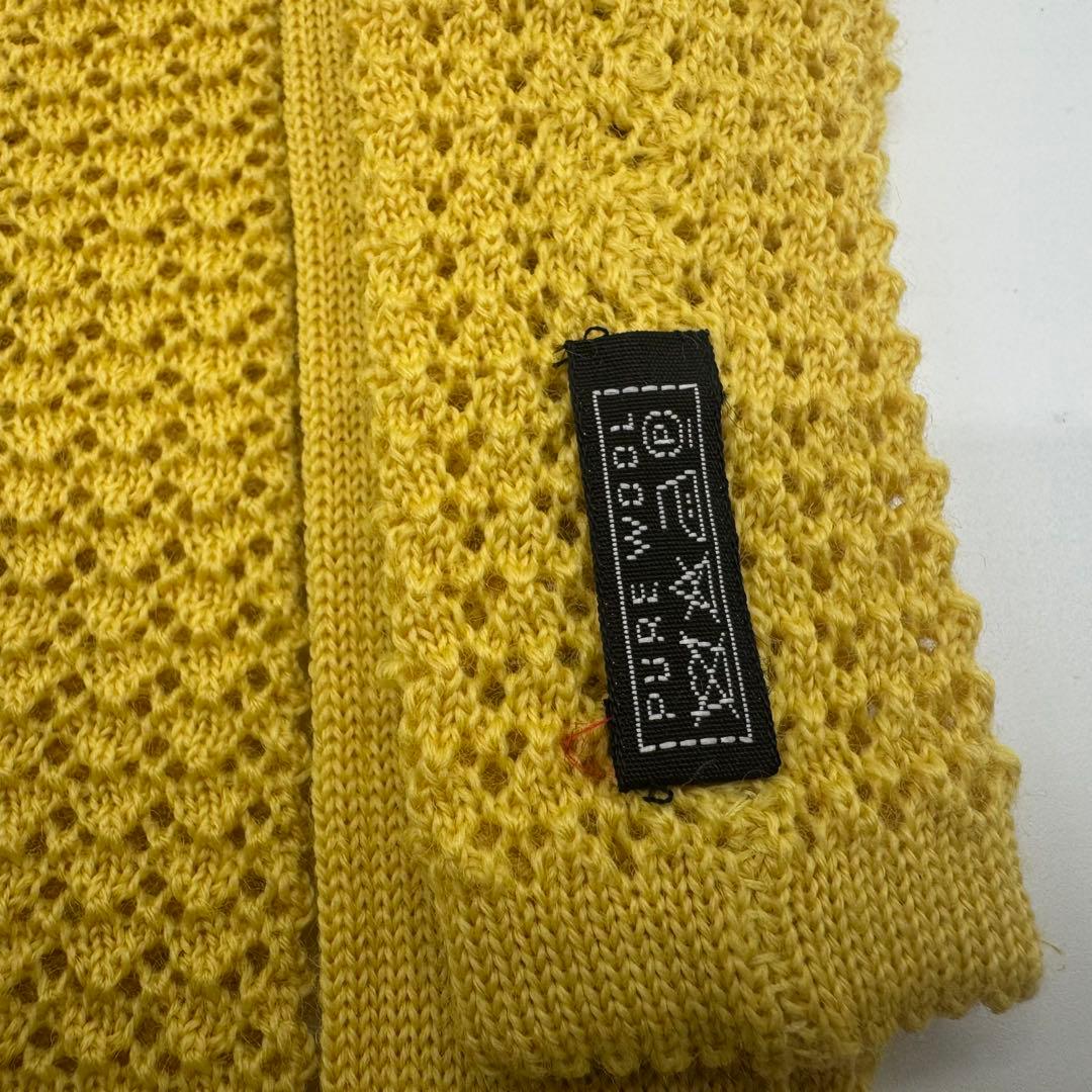 G*3様 【美品】　エルメス ニットタイ ソリッド ネクタイ