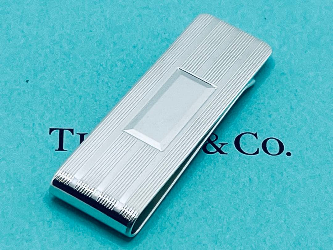 h674 ティファニー　エンジンターン　マネークリップ　シルバー　925