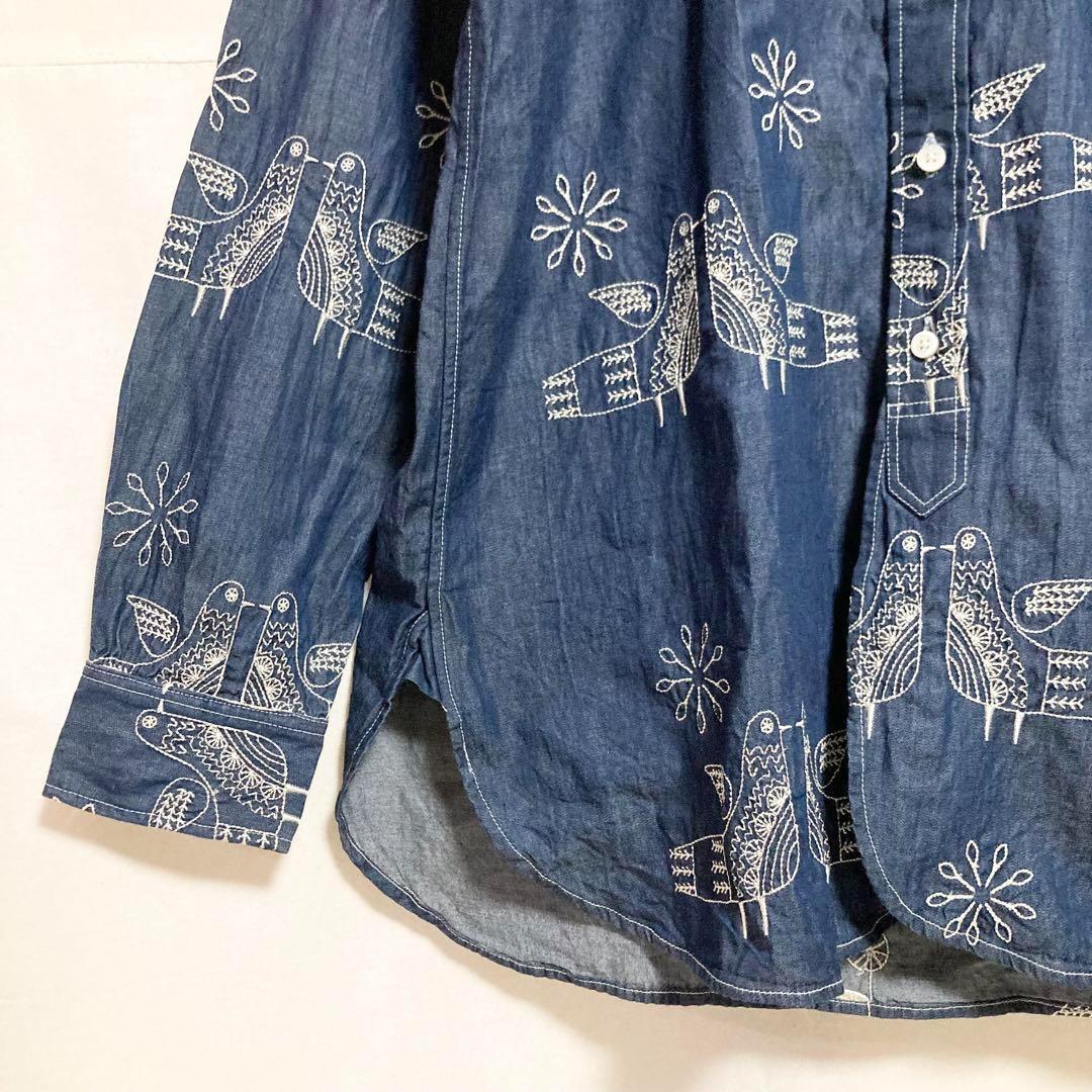 Mサイズ！ENGINEERED GARMENTS バード刺繍デニムシャツ