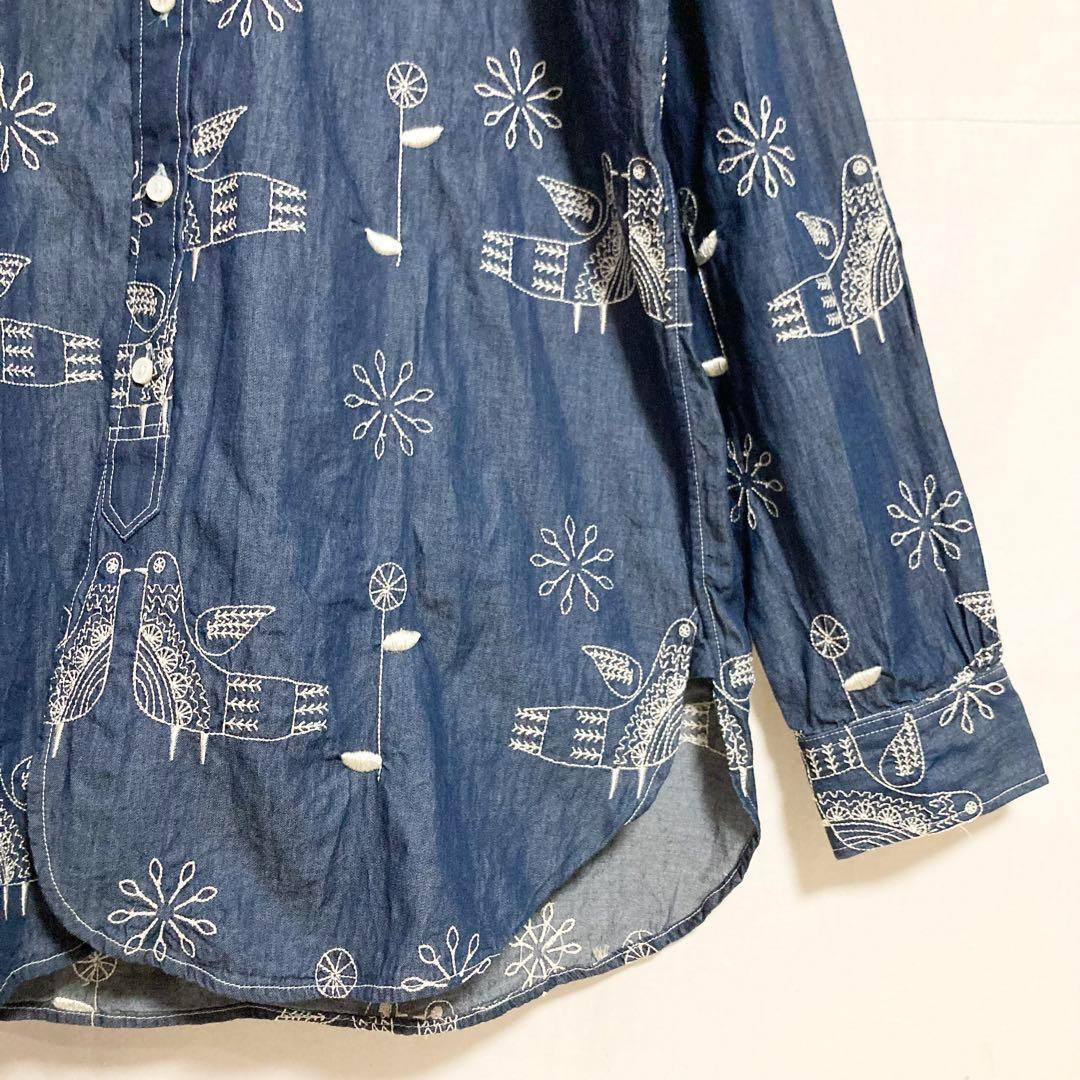 Mサイズ！ENGINEERED GARMENTS バード刺繍デニムシャツ