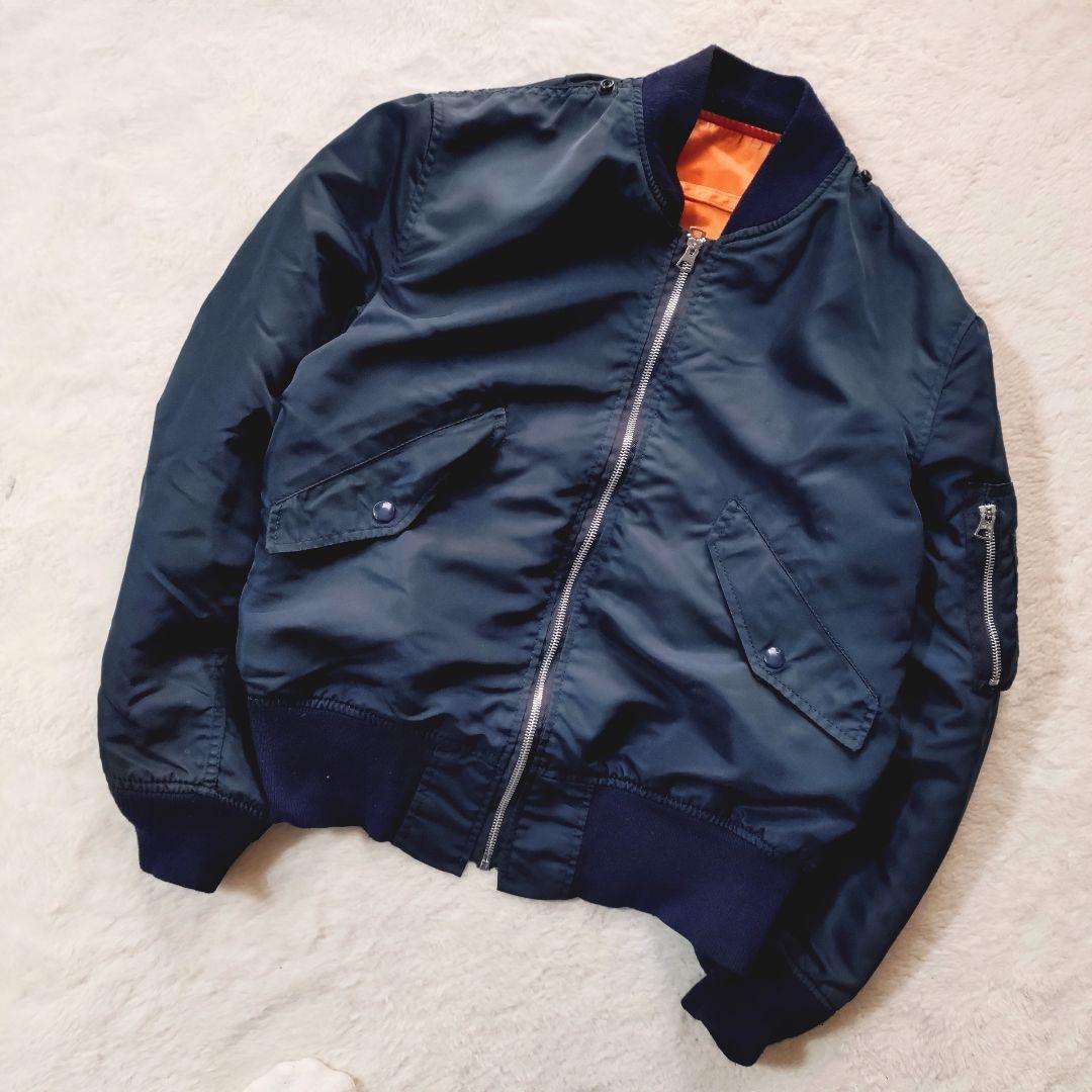 実物 80s ALPHA MA-1 bomber jkt navy IDEAL