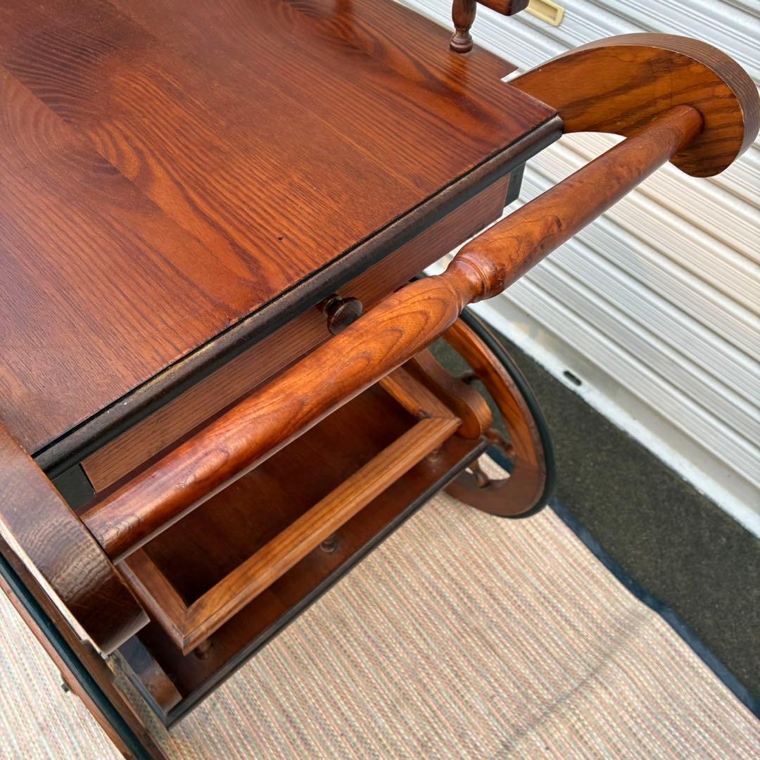 【送料込】アンティーク家具　キッチンワゴン　トロリーワゴン　ヴィンテージ