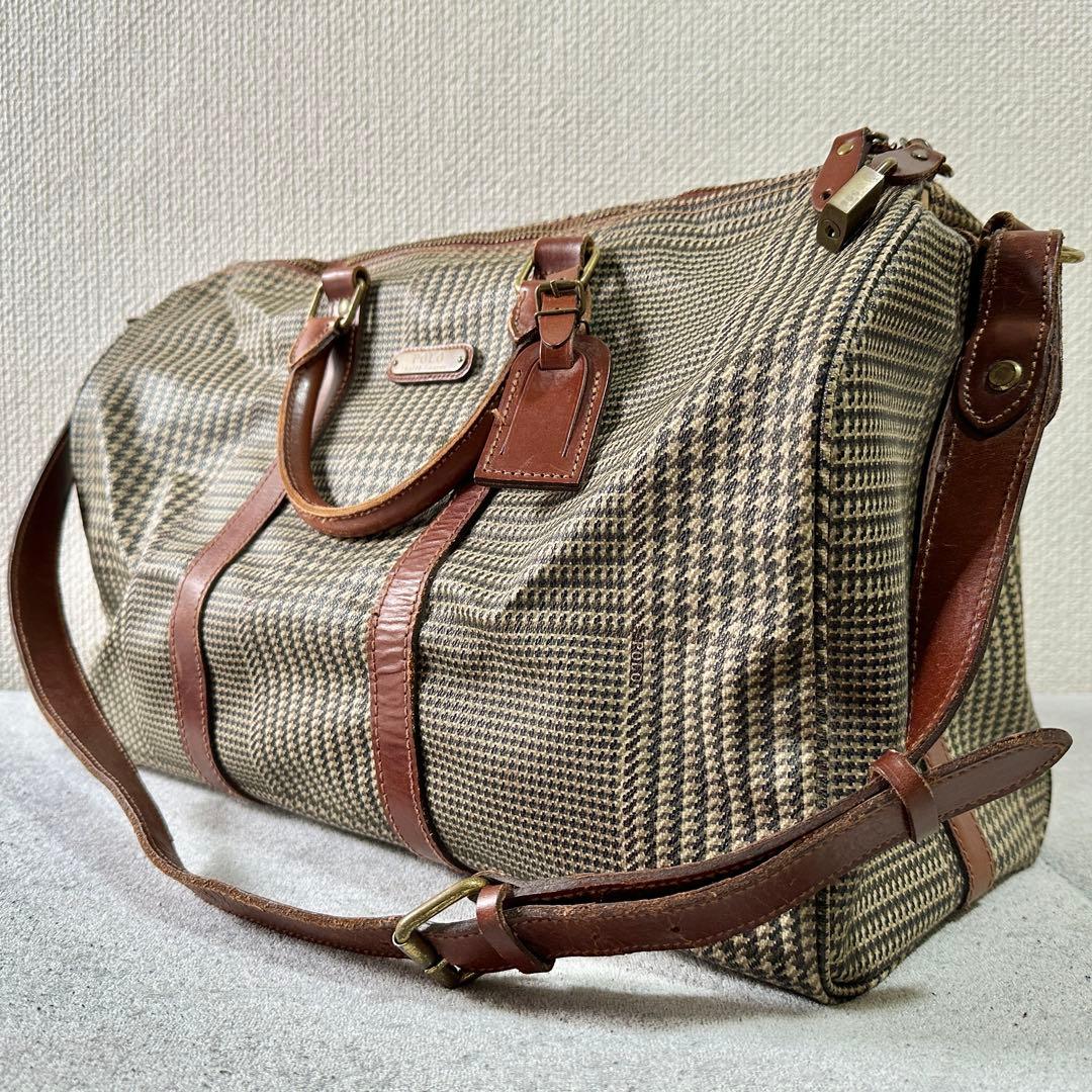 専用★美品✨大容量 2way ラルフローレン　ボストンバッグ　ショルダー　千鳥格