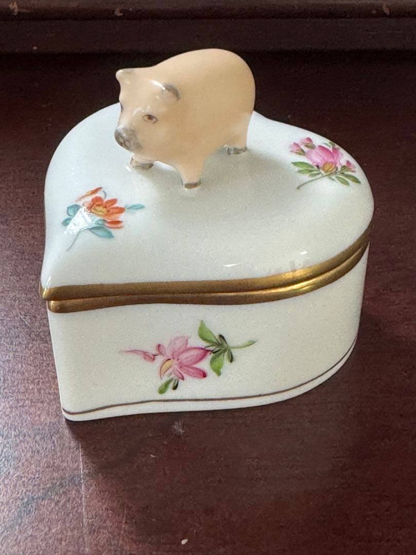 ヘレンド　ミルフルール　ボンボン入れ　ブタ