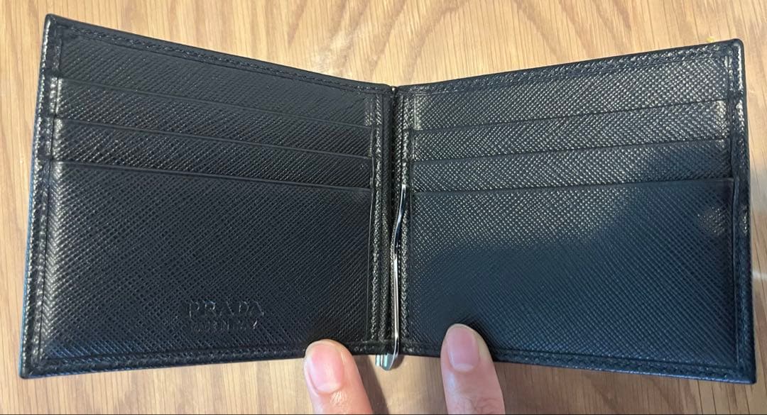 【美品】PRADA ブラック マネークリップ