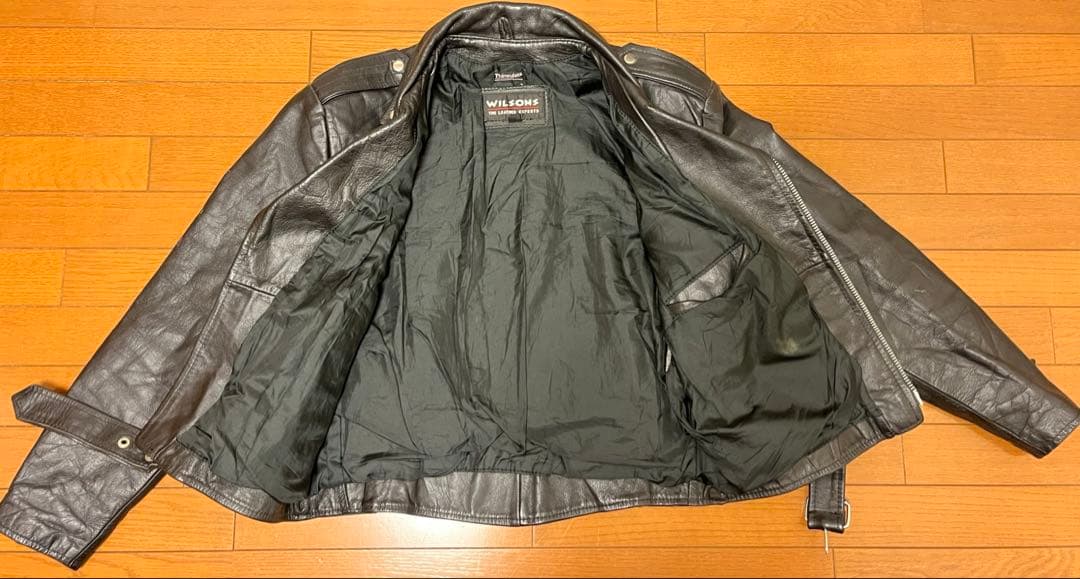 WILSONS LEATHER ダブルライダースジャケット　ブラック　メンズ　M