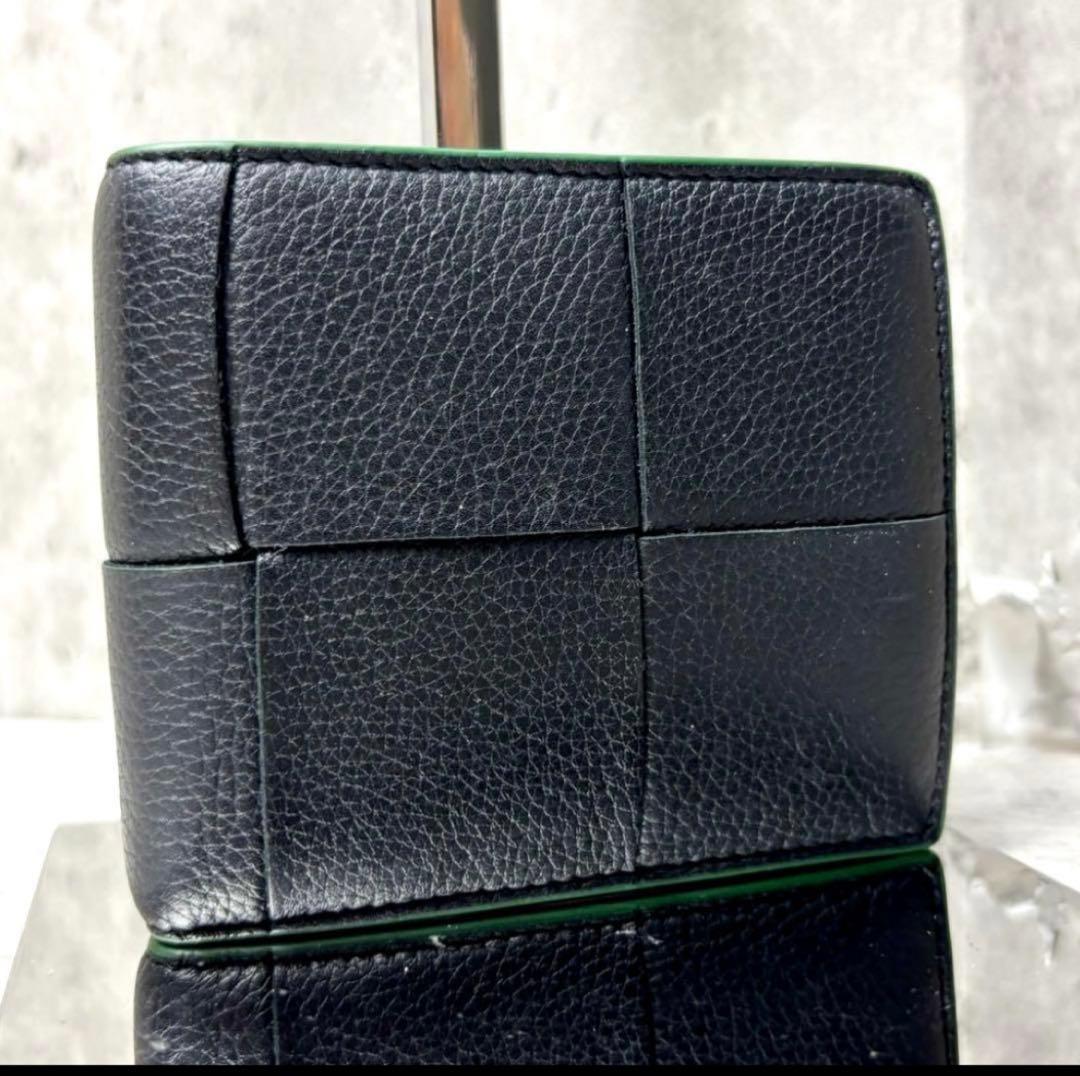 極美品✨ボッテガヴェネタ 二つ折り財布 カセット レザー 本革 ブラック