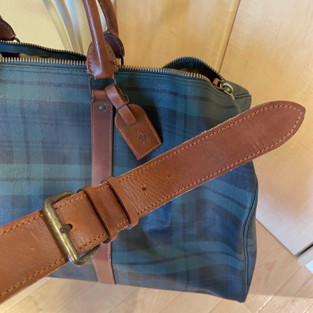 希少レア　ラルフローレンボストンバッグ チェック柄