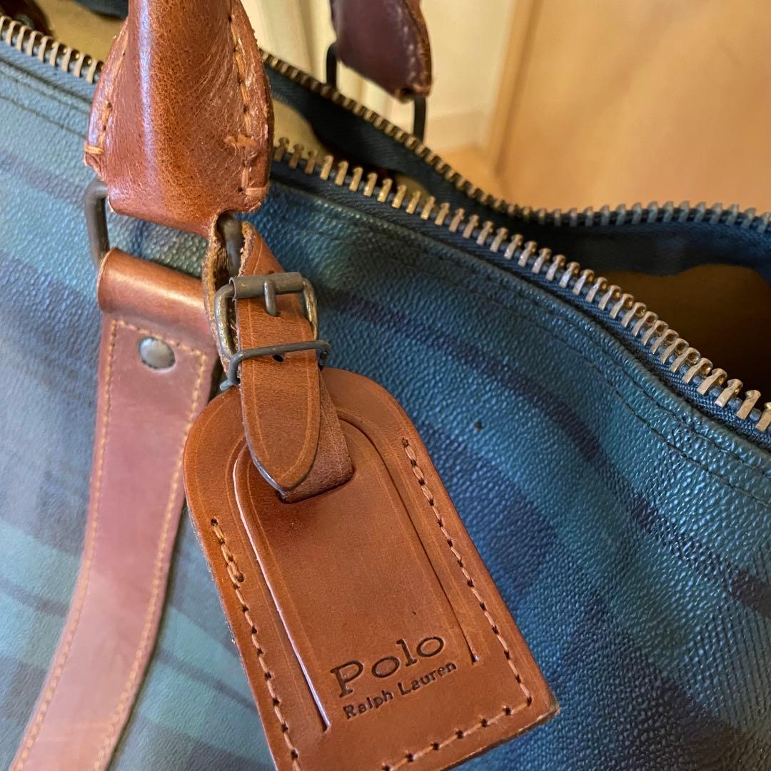 希少レア　ラルフローレンボストンバッグ チェック柄