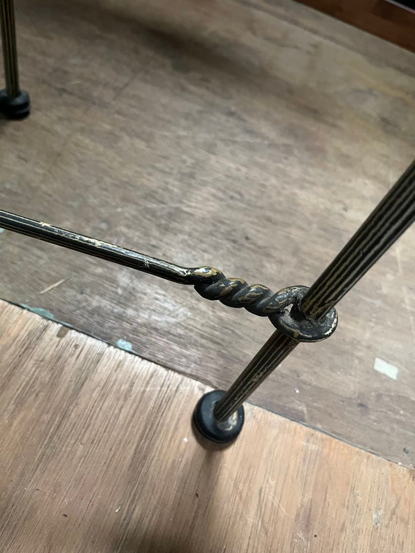 ガーデンテーブル インテリア ガラス天板 丸テーブル