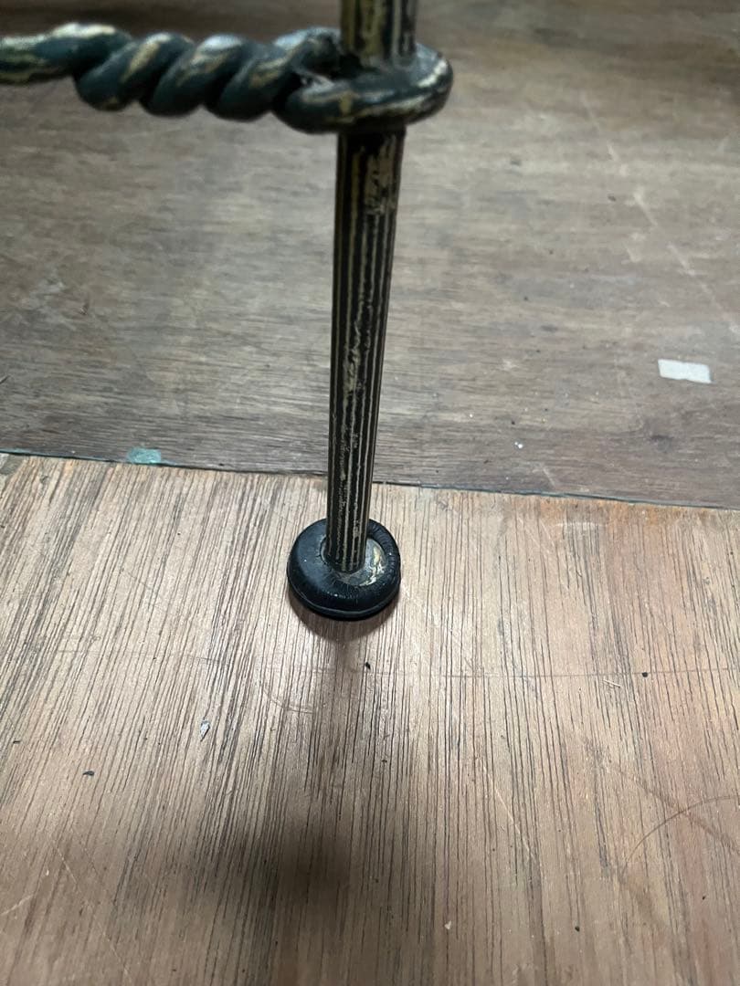 ガーデンテーブル インテリア ガラス天板 丸テーブル