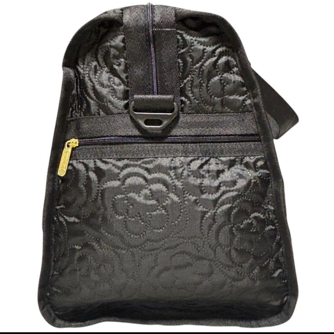 レスポートサック　ボストンバッグ ブラック　パフィーブロッサムズ　黒　花柄