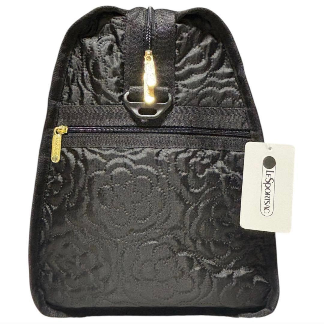 レスポートサック　ボストンバッグ ブラック　パフィーブロッサムズ　黒　花柄