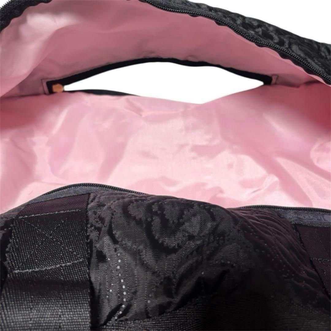 レスポートサック　ボストンバッグ ブラック　パフィーブロッサムズ　黒　花柄