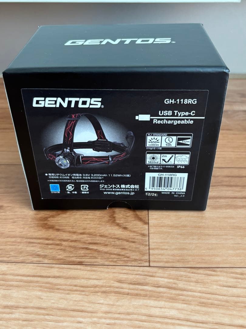 GENTOS ジェントス　GH-118RG ヘッドランプ