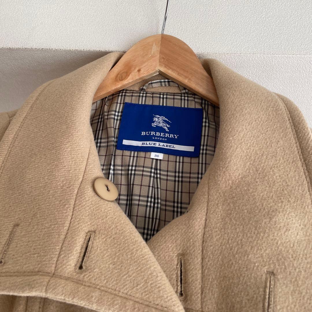 バーバリーブルーレーベル　チェック　コート