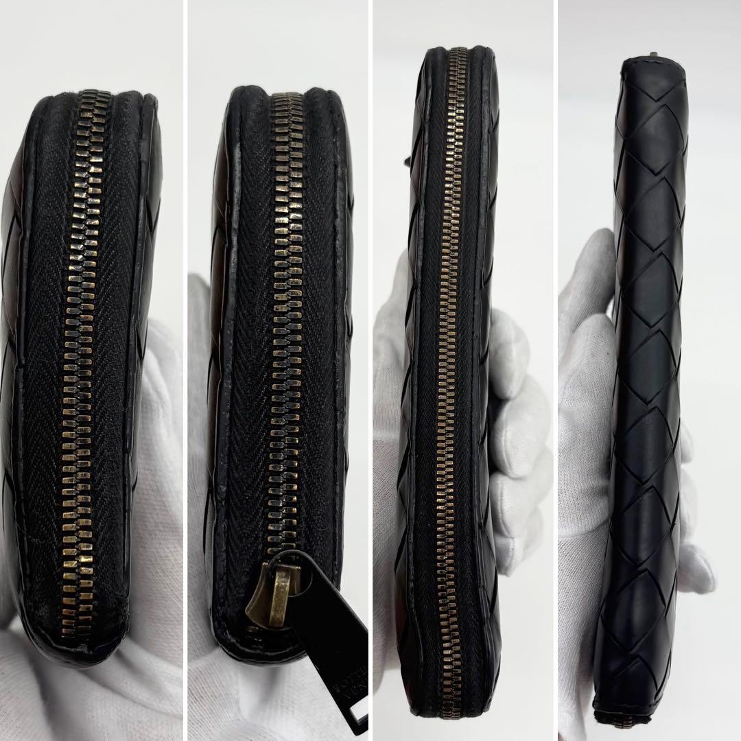 ✨超美品✨ボッテガヴェネタ マキシイントレチャート ラウンドファスナー ブラック