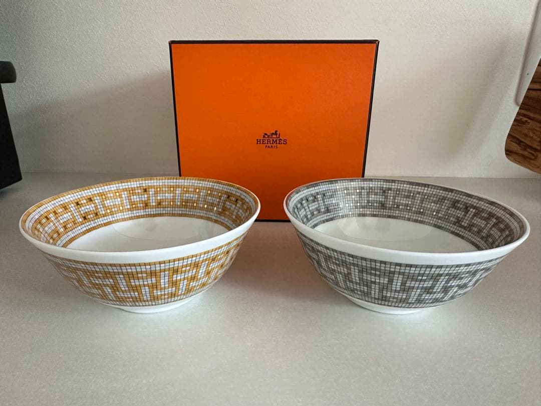 エルメス　モザイク24 ライスボウル　茶碗　ニ個セット