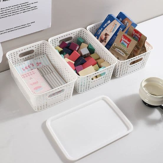 ホワイト ストレージバスケット 3個セット