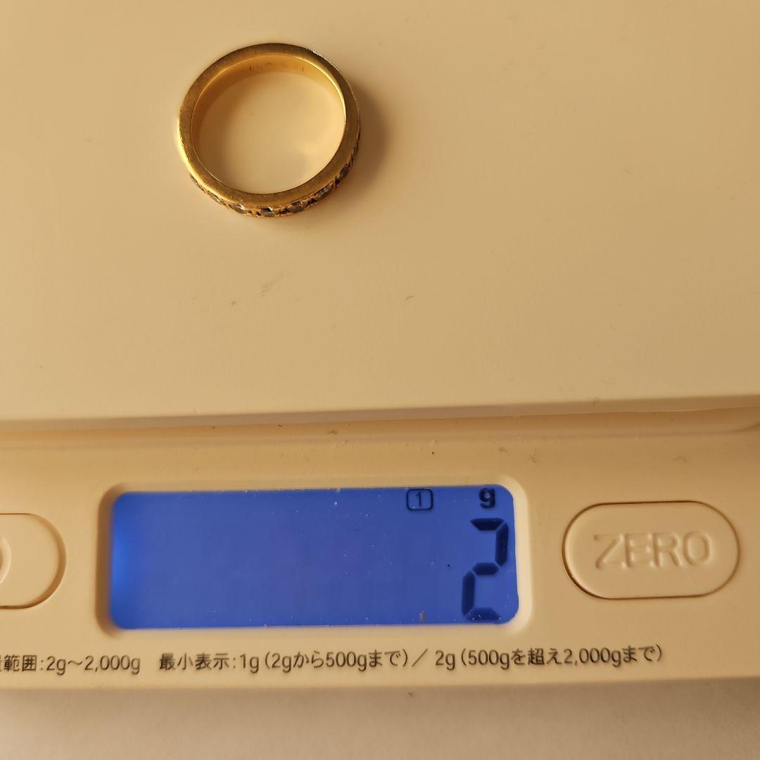 K18 ダイヤモンドリング フルエタニティ 2.7号0.7ct 約２g ピンキー