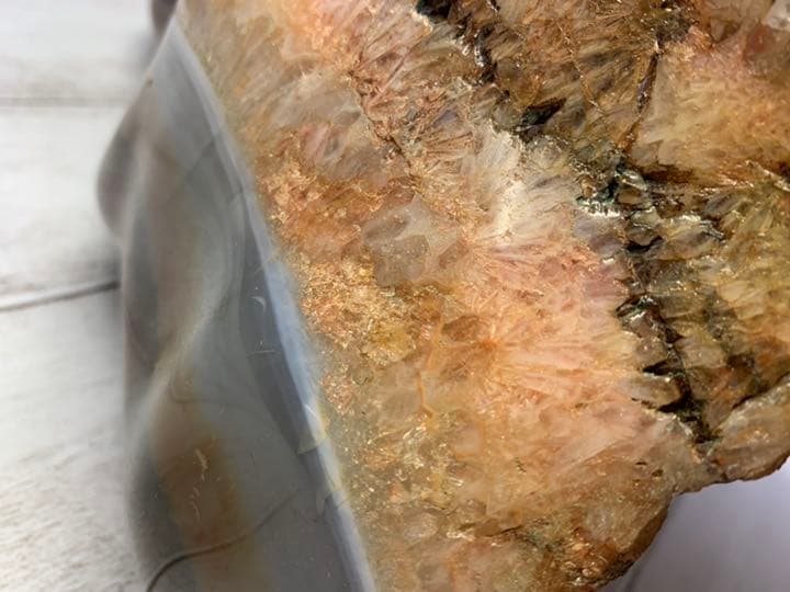 天然石 鉱石 重量約15kg メノウ 瑪瑙 水晶? 鑑賞石 原石 鉱物 希少