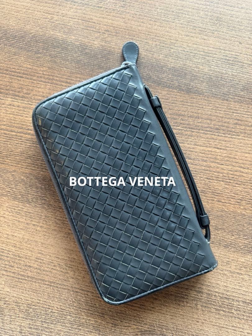BOTTEGA VENETA イントラチャート オーガナイザーブラックレザー