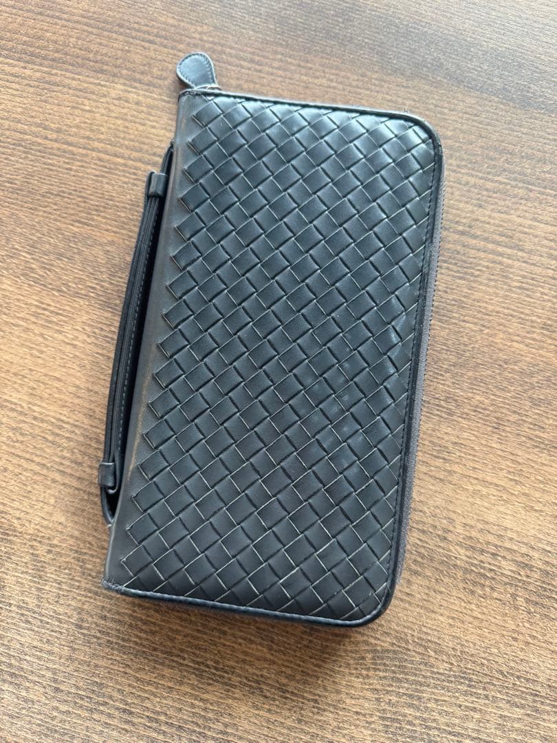 BOTTEGA VENETA イントラチャート オーガナイザーブラックレザー