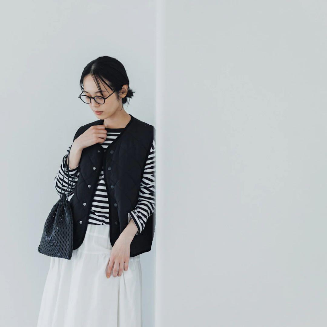 毎日着回したいキルティングベスト（ブラック）