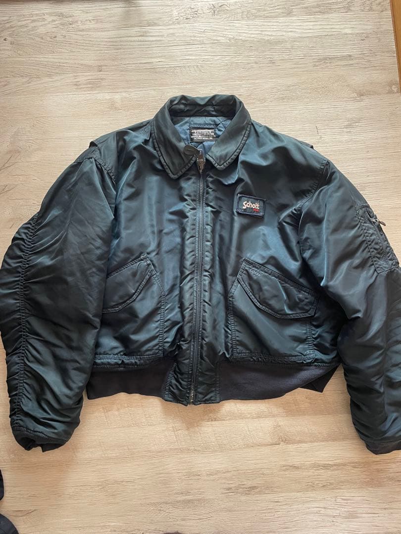 Schott ネイビー MA-1 フライトジャケット