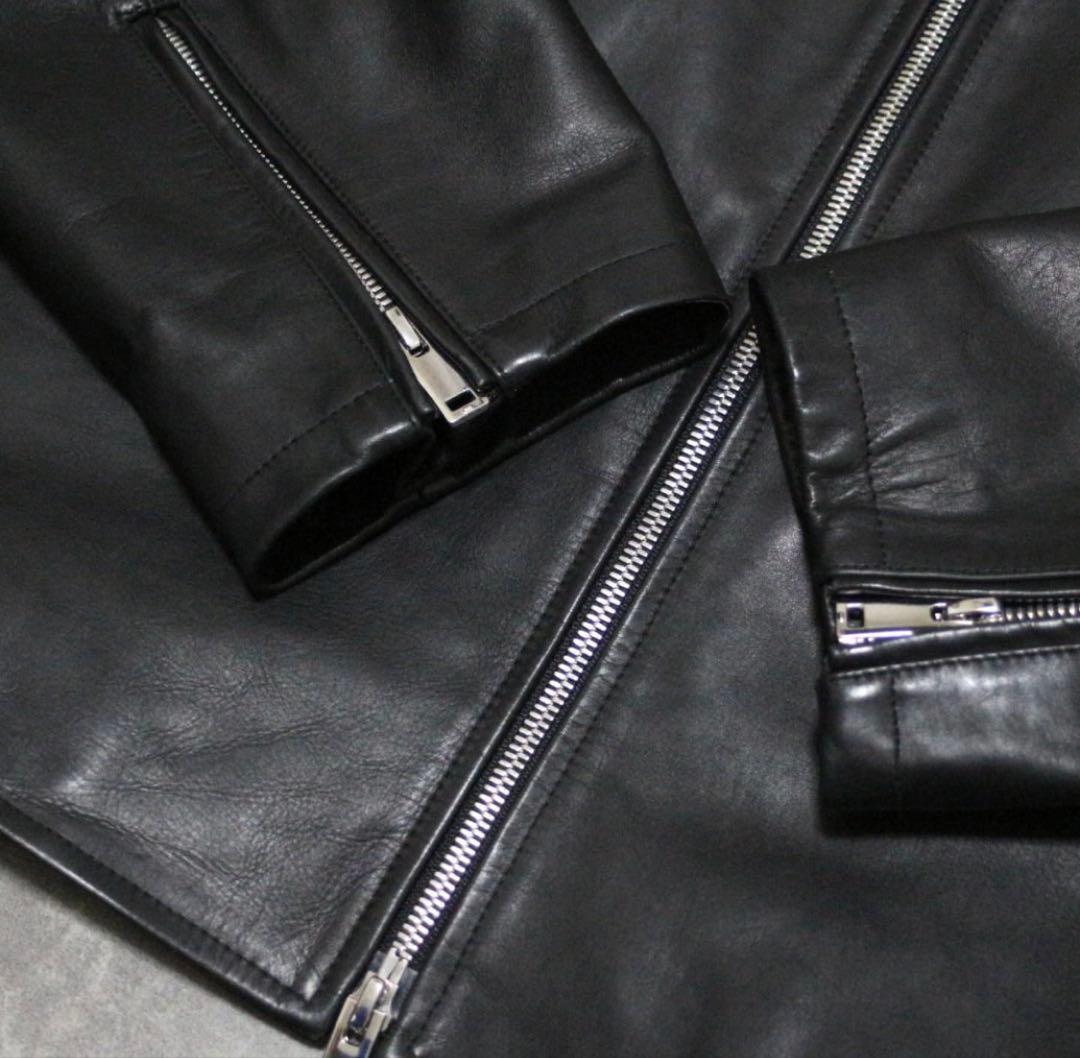 Theory レザージャケットメンズ XXL 黒