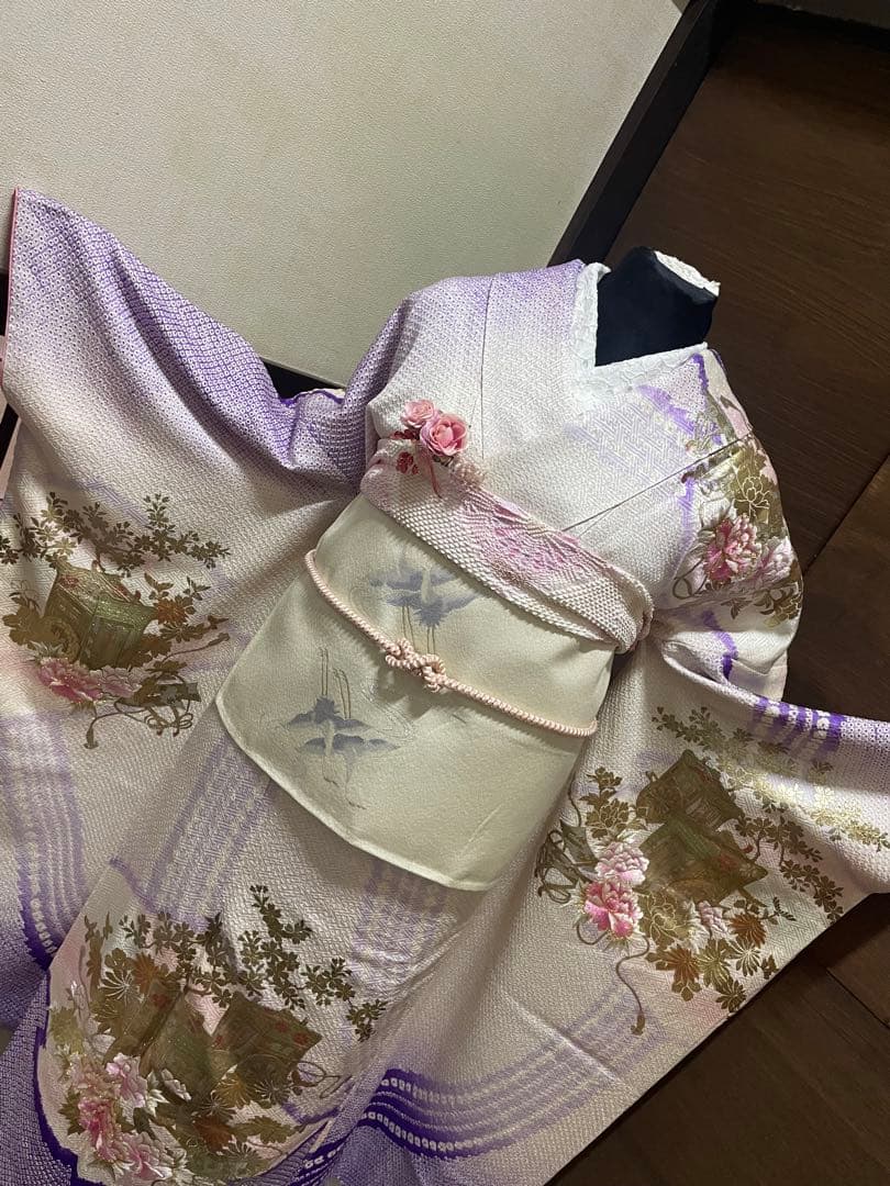 振袖 フルセット6点サイズM〜L￼絞りやまと金泊売り切り終了正絹