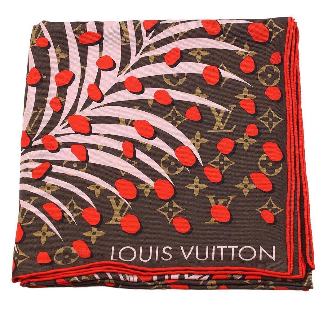 R2872 未使用 ルイヴィトン パームリーフ シルク スカーフ