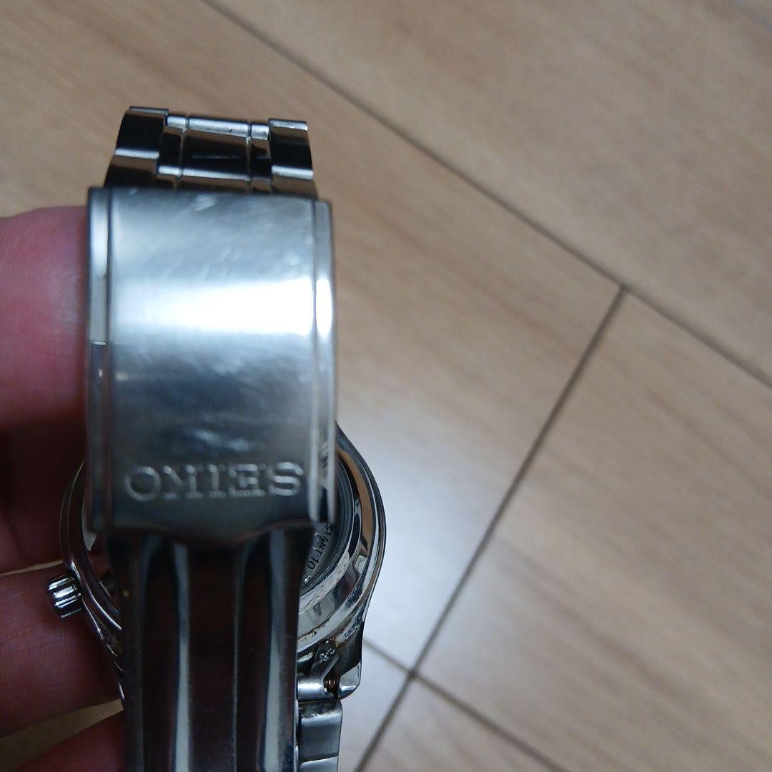 マ*ん様 セイコー 5スポーツ自動巻き時計 100m防水 黒文字盤