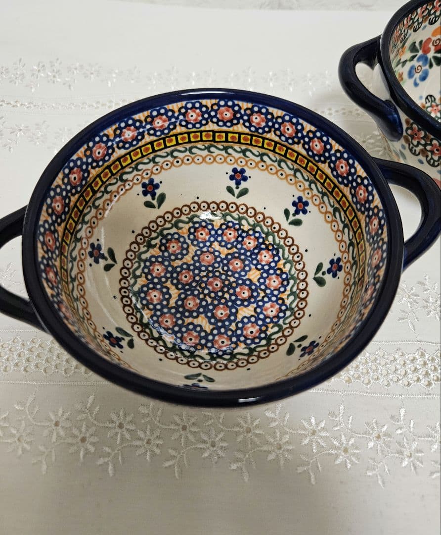 ポーランド食器　取っ手付きボウル