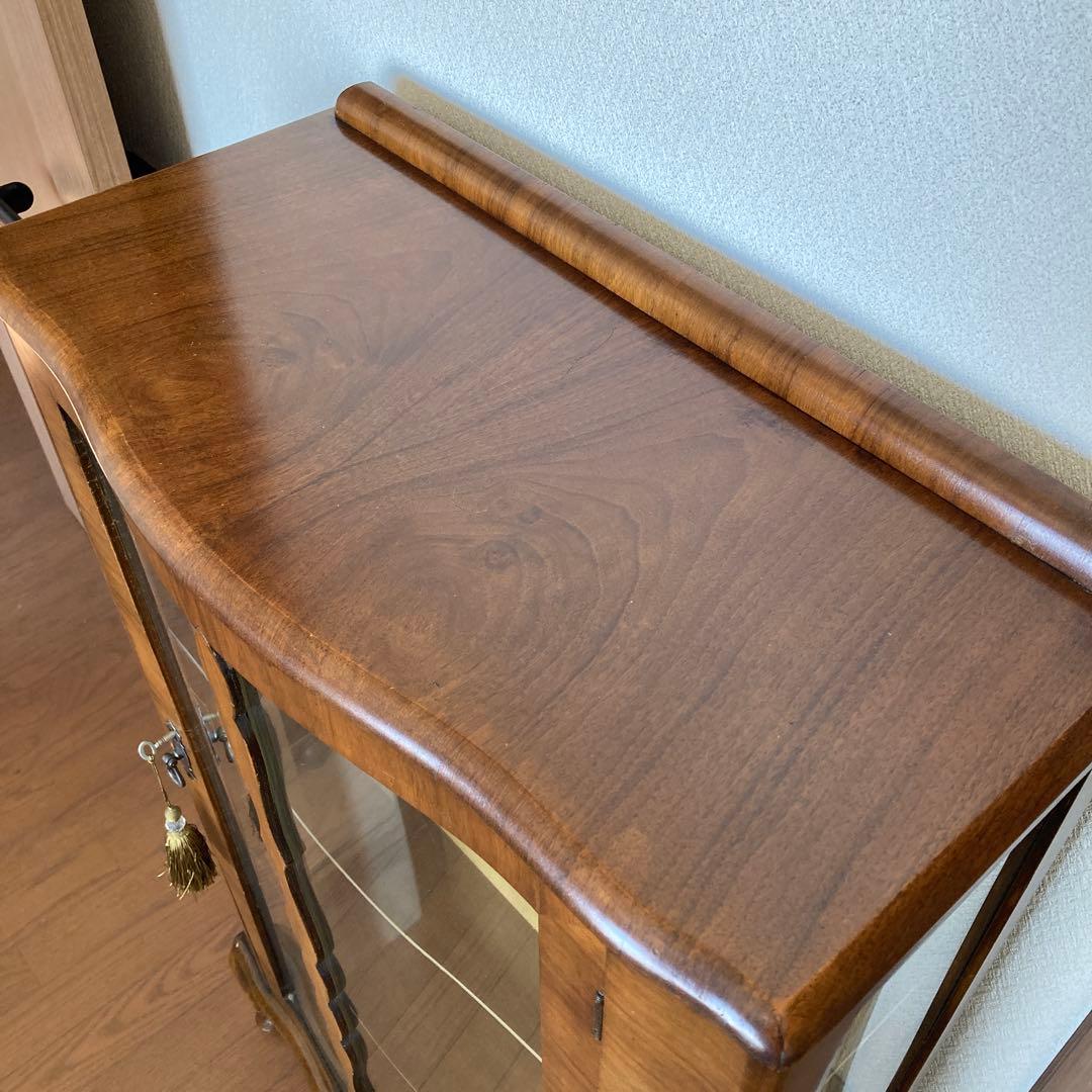 英国 アンティーク ガラスキャビネット