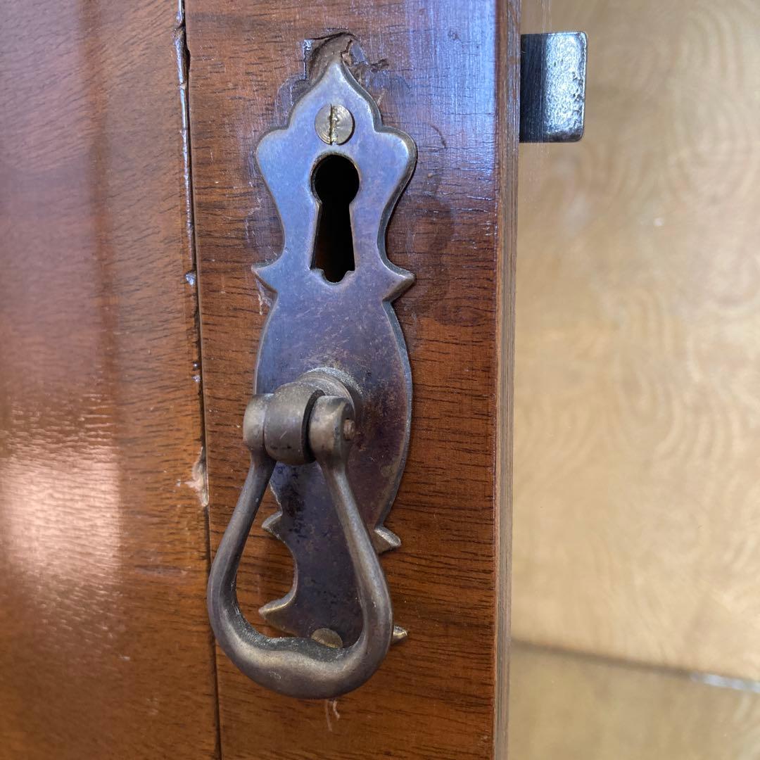 英国 アンティーク ガラスキャビネット