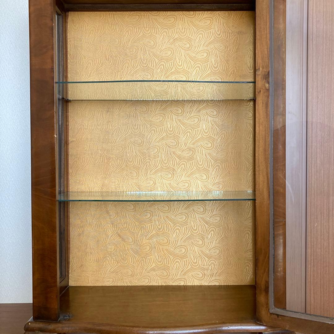 英国 アンティーク ガラスキャビネット