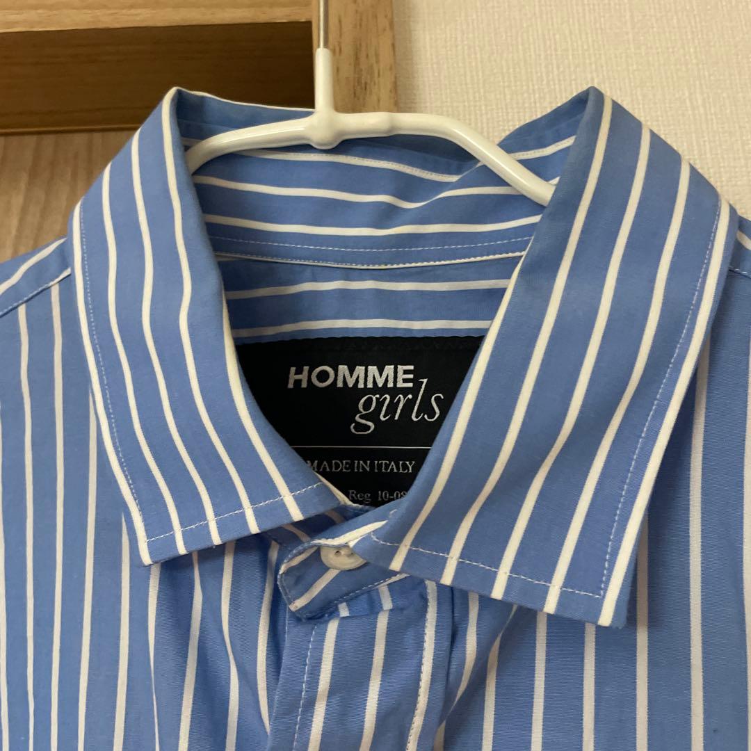 HOMMEGIRLS オムガールズ ストライプシャツ