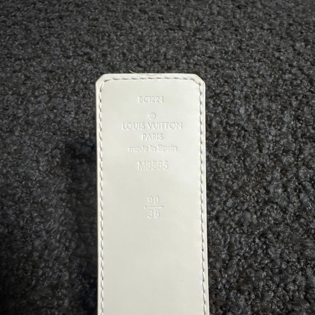 【希少配色】ベルト・LV シャドウ リバーシブル 90cm ブルー　正規品