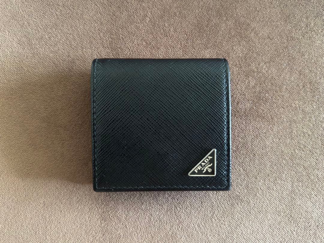 【ねこ】PRADA プラダケース サフィアーノトライアングル 小銭入
