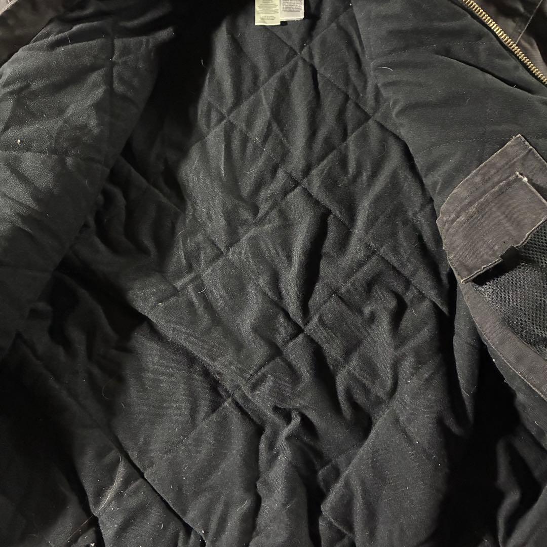 90s Walls中綿ダックアクティブジャケット黒フェードブラック短丈ストリート