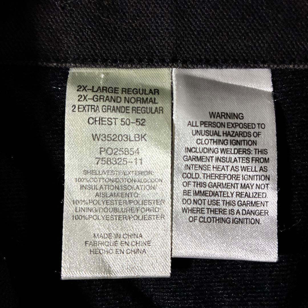 90s Walls中綿ダックアクティブジャケット黒フェードブラック短丈ストリート