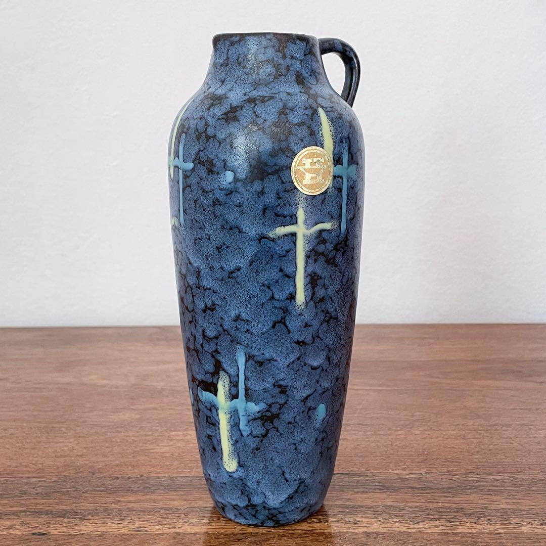 【東ドイツ Haldenslebenの花瓶】ミッドセンチュリー 356