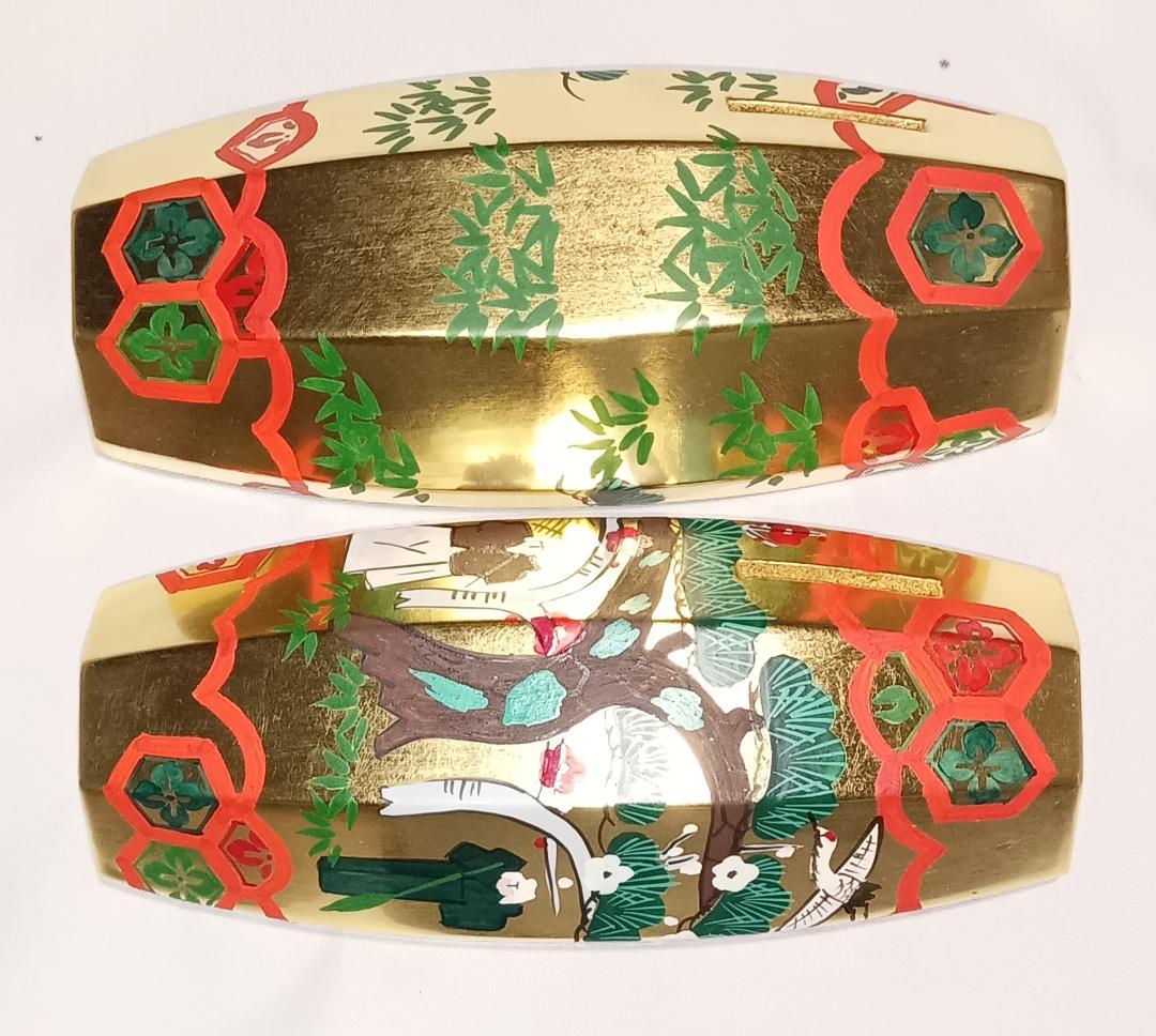 茶道具　加賀蒔絵師　中村湖彩作　本金箔張　ぶりぶり香合　未使用超美品！！