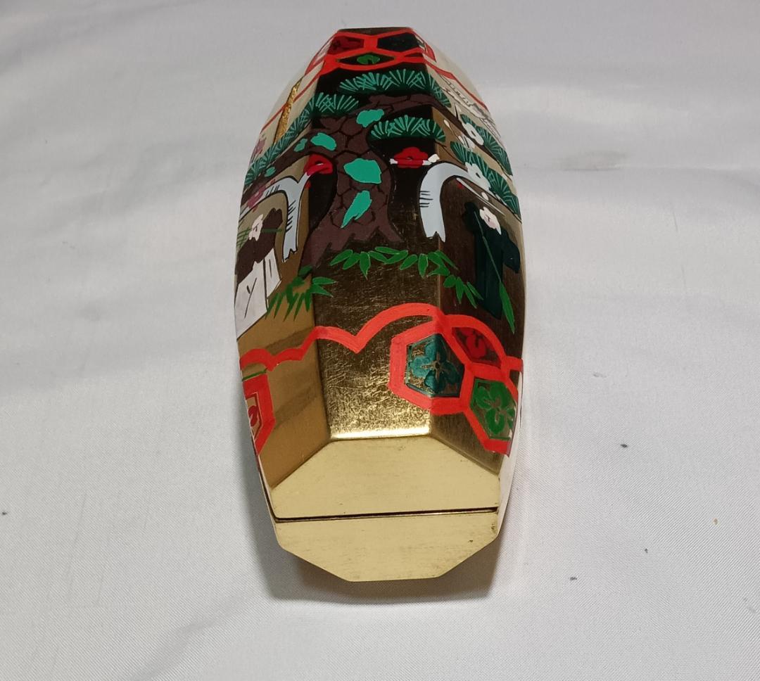 茶道具　加賀蒔絵師　中村湖彩作　本金箔張　ぶりぶり香合　未使用超美品！！