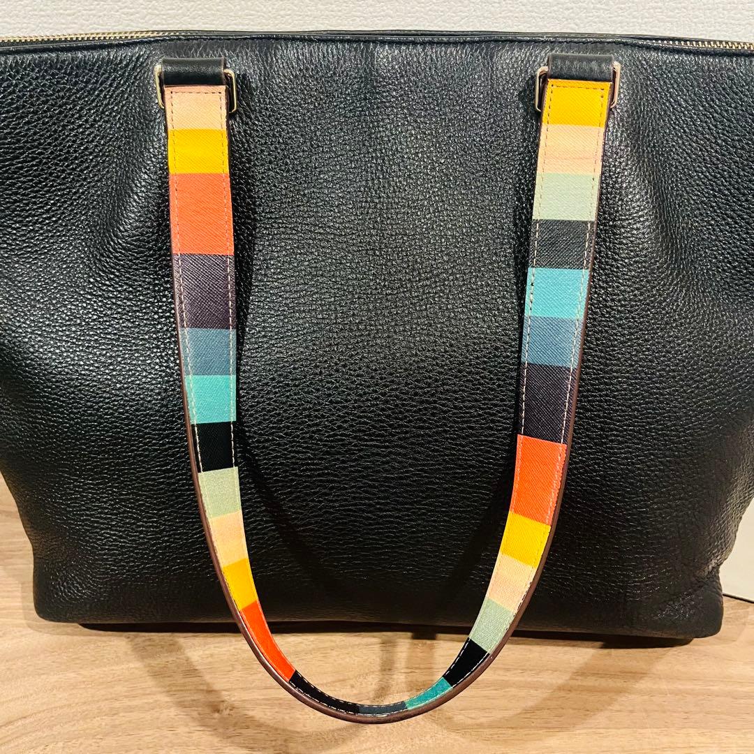 【美品】ポールスミス レザートートバッグ シボ革