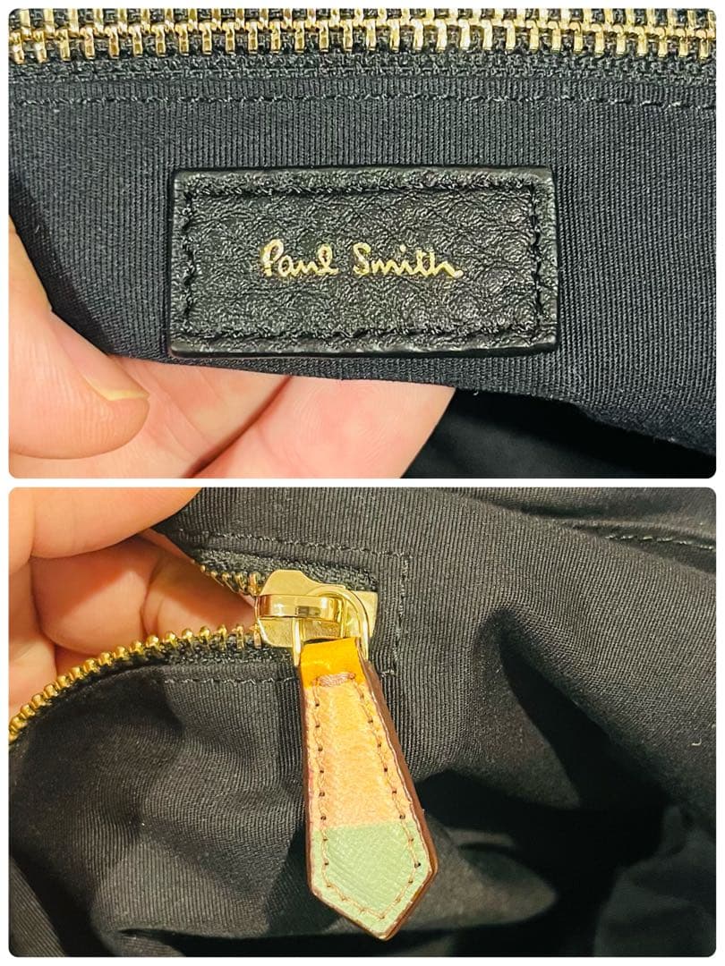 【美品】ポールスミス レザートートバッグ シボ革